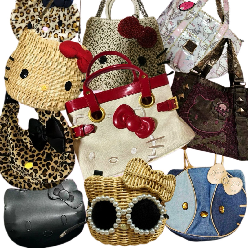 【Kitty Is Forever! Collection】Hot Girl Y2K Cute Bag Retro Soft Leather Girl High-End Versatile Shoulder Bag