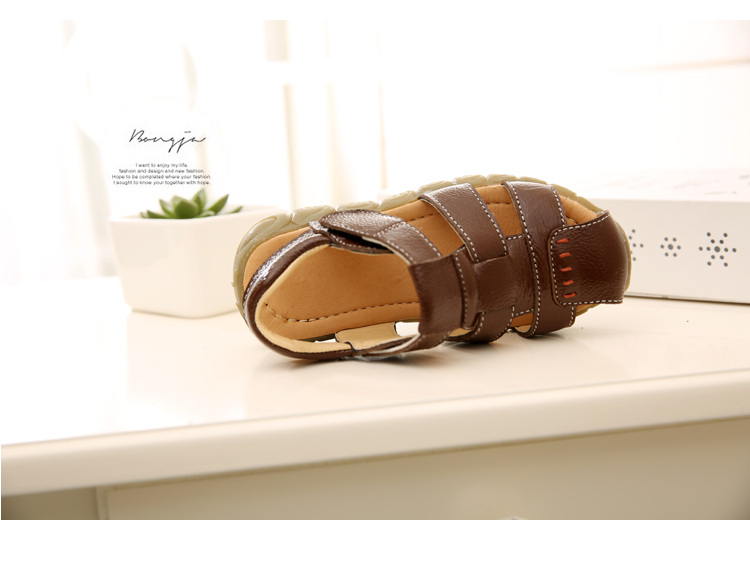 Sandales enfants en cuir Baotou pour été - semelle tendon - Ref 1053311 Image 17
