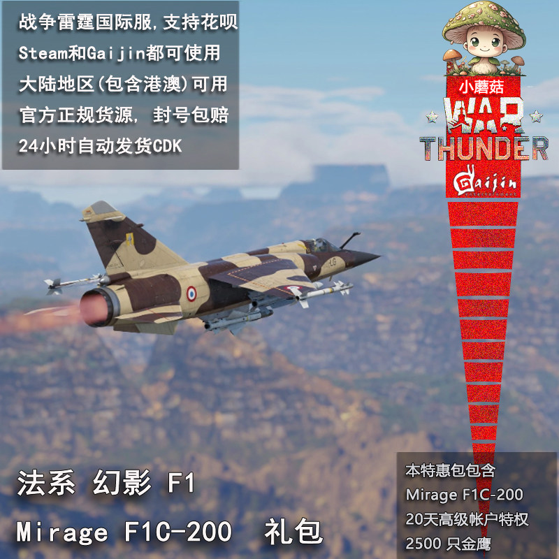 Подарочная упаковка War Thunder War Thunder France Mirage French Phantom F1C-200 CDK