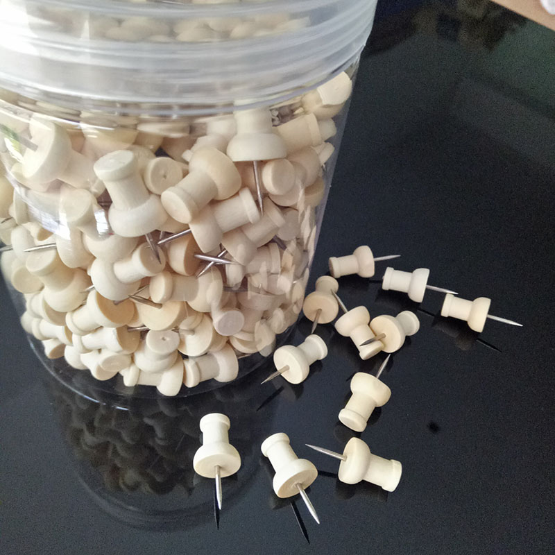 Original wood i-nails 290 canned cork boards press nails wood push nails wood push nails creative head nails solid wood nails