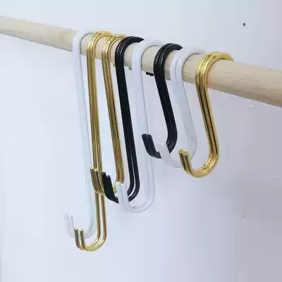 Clothing store children's clothing extended round s-hook gold black and white paint multi-size hanging version S-shaped clothes pants hats clothes and hats