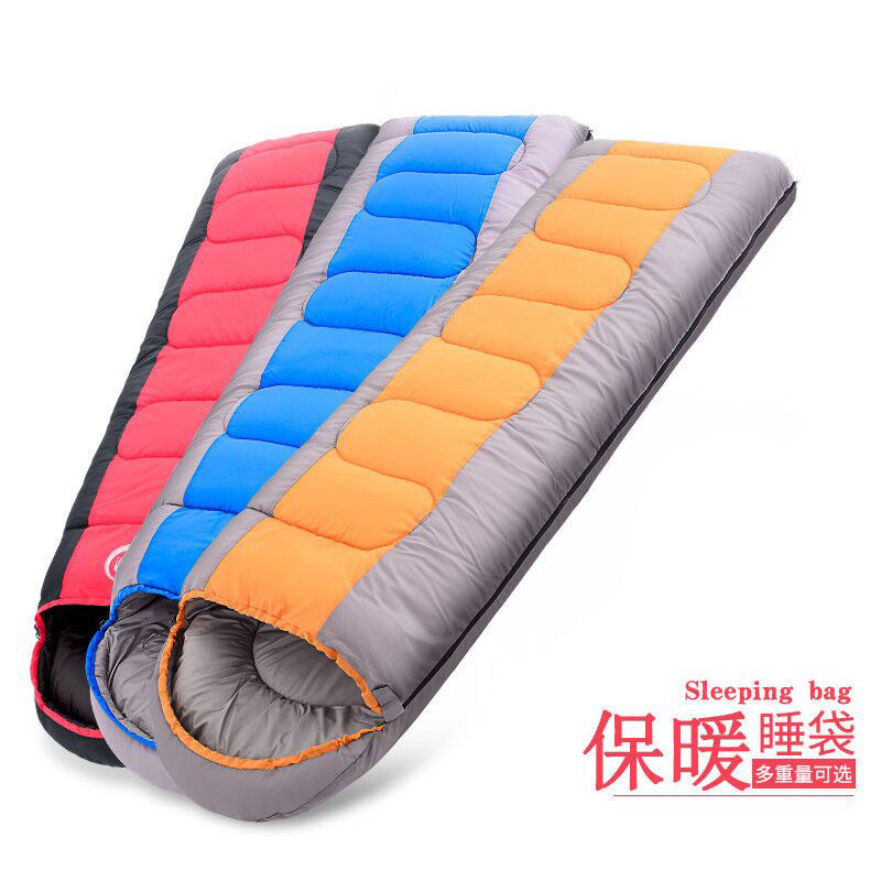 Sleeping Bag Adults Outdoor Travel Autumn Winter Warm Indoor Thickened Camping Adults Splicing Single Double Cotton Sleeping Bag