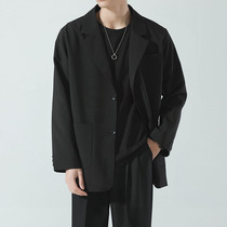 2021 casual blazer mens autumn loose dk uniform top Korean trend men yuppie handsome small suit