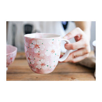 Maiden Beauty Thick cherry blossom mug Japan imported water cup coffee cup handmade ceramic tea cup