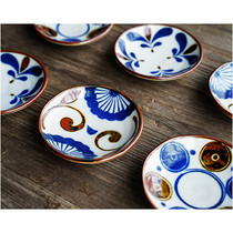 Imported hand-painted bean dish set gift box Japanese beauty thick ceramic Japanese dip sauce vinegar vintage dish tableware
