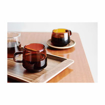 (Warm Cup) Japanese Kinto Sepia hand-made coffee mug amber heat-resistant glass teacup water Cup