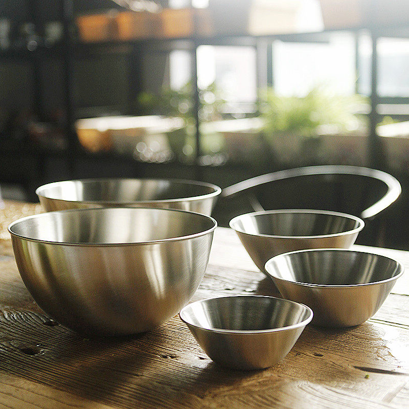 (durable) Japanese imports Lyu zongi stainless steel baking soda basin cuisine basin salad basin dishwashing basin