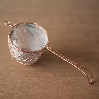 Japan Kyoto Tsuji and gold mesh hand-woven pure copper stainless steel tea leak tea filter cup filter