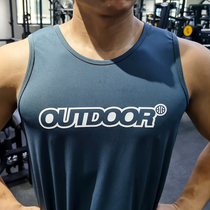 Fitness vest mens loose summer sleeveless waistable sweat-absorbing training suit running equipment Sports quick-drying top
