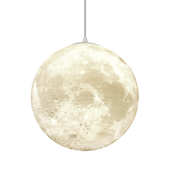 Nordic 3D Printed Moon Chandelier Large Planet Lamp Earth Lamp Kindergarten Chandelier Round Ball Children's Room Bedroom Chandelier