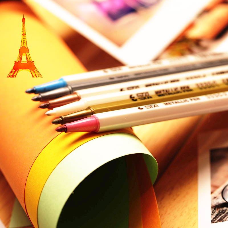 Pat-up photo pen metal pen water-based paint pen Stade photo pen painted Jpen DIY special writing pen-Taobao