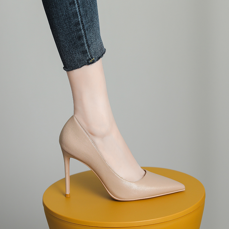 10cm Matte Runway High Heels for Women 2026 New Model for Broadcasting and Hostessing, Elegant Genuine Leather Shoes 8cm 10cm Matte Runway High Heels for Women 2026 New Model for Broadcasting and Hostessing, Elegant Genuine Leather Shoes 8cm