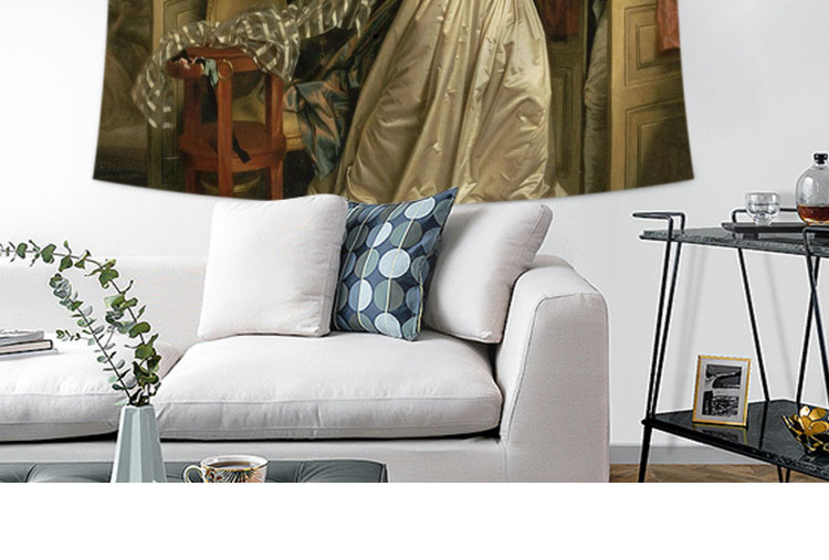 Văn học thuần vải đỏ thảm trang trí treo ins nền ký túc xá nhật vải thảm thêu vải phòng ngủ cho thuê - Tapestry thảm treo tường bản đồ thế giới