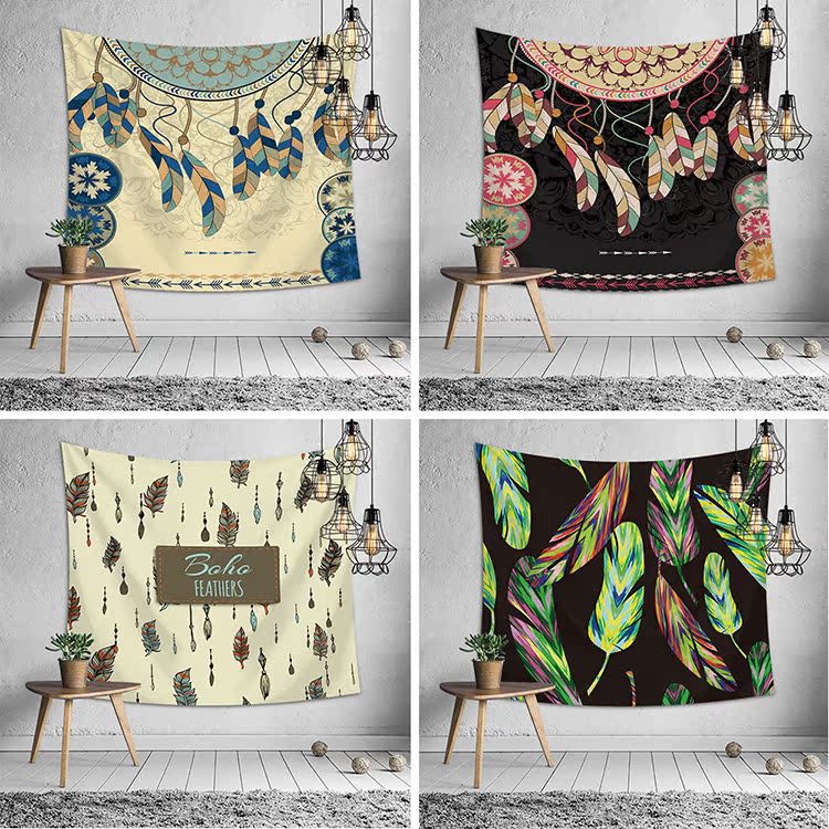 Lớn lưới đỏ chụp vải nền phong cách Bắc Âu hangcloth giấc mơ bắt trang trí tấm thảm trang trí phòng ngủ tấm thảm thảm vải decor