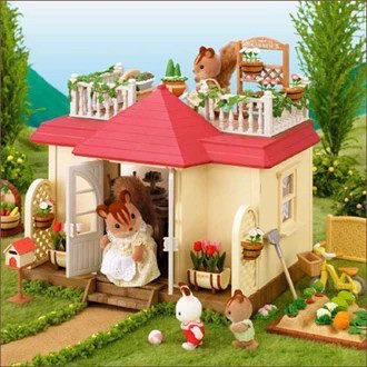 Игрушки для кукольных домиков 日本epoch 森林家族 玩具 sylvanian families 露台叠层式小屋