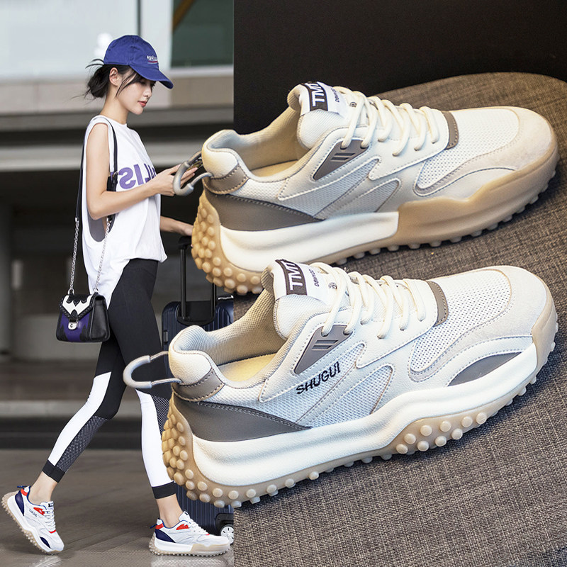 There is Yan's type ~ good to wear ~ giant comfort ~ net face Old Dad shoes female non-slip abrasion resistant heightening sneakers