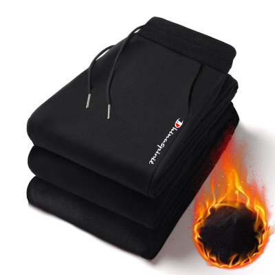 【羊羔绒】男士秋冬加绒加厚卫裤