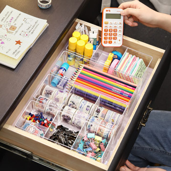 Under-table drawer stationery storage partition area good items