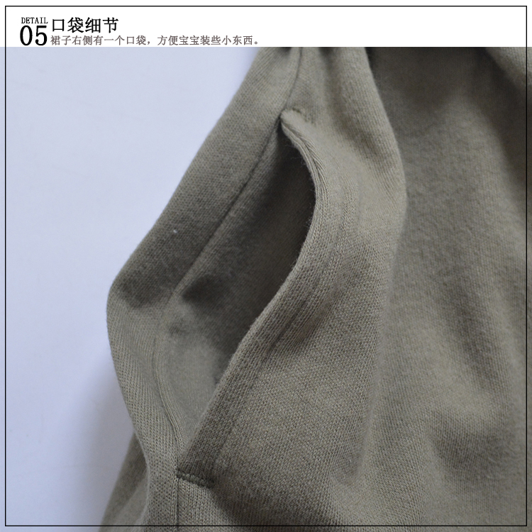 Hàng ngàn cô gái xuất khẩu quần áo cotton terry dài tay trong váy trẻ em lớn khâu mùa xuân và váy mùa thu 100-150 đầm be gái 9 tuổi