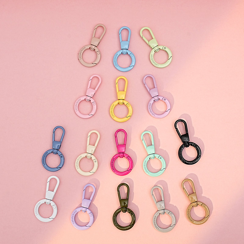 Yoveme Piano Lacquer Round Spring Buckle Mobile Phone Bag Camera Key Ring Hook Open Metal Accessories