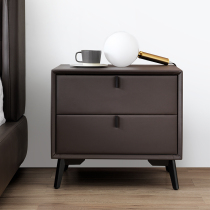 Nordic leather art bedside cabinet bedroom bedside cabinet storage cabinet locker simple modern master bedroom Italian storage cabinet