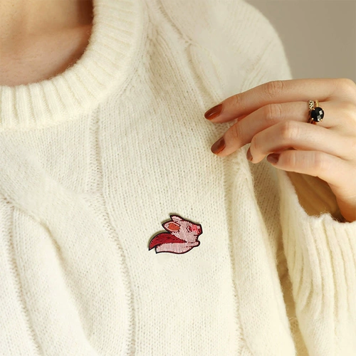 灵心造 Креативный высококлассный изысканный милый значок ручной работы, брошь на лацкан, Индия, с вышивкой