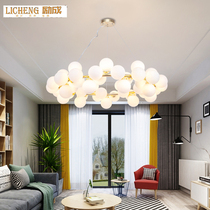 Nordic post-modern atmospheric creative chandelier simple personality Living Room restaurant clothing store magic bean glass ball hanging lamps