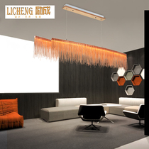Nordic restaurant lights post-modern light luxury simple American Villa lamps creative front desk long tassel living room chandelier