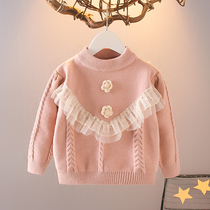 Female baby sweater Korean girl Spring and Autumn Sweater thickened baby clothes little girl knitted cardigan sweater
