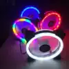 West Point player double-sided aperture Aurora 12CM main case fan LED12vRGB silent 4P cooling eclipse fan