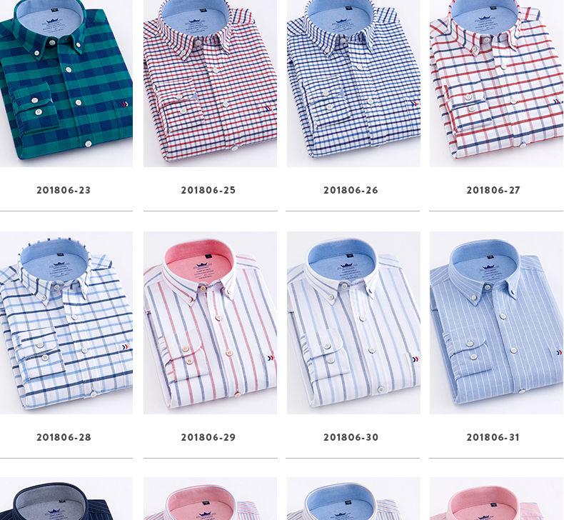 Áo sơ mi cotton oxford nam dài tay trung niên kinh doanh kẻ sọc rộng bông cộng với phân bón áo XL mua áo sơ mi
