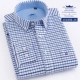 Áo sơ mi cotton oxford nam dài tay trung niên kinh doanh kẻ sọc rộng bông cộng với phân bón áo XL