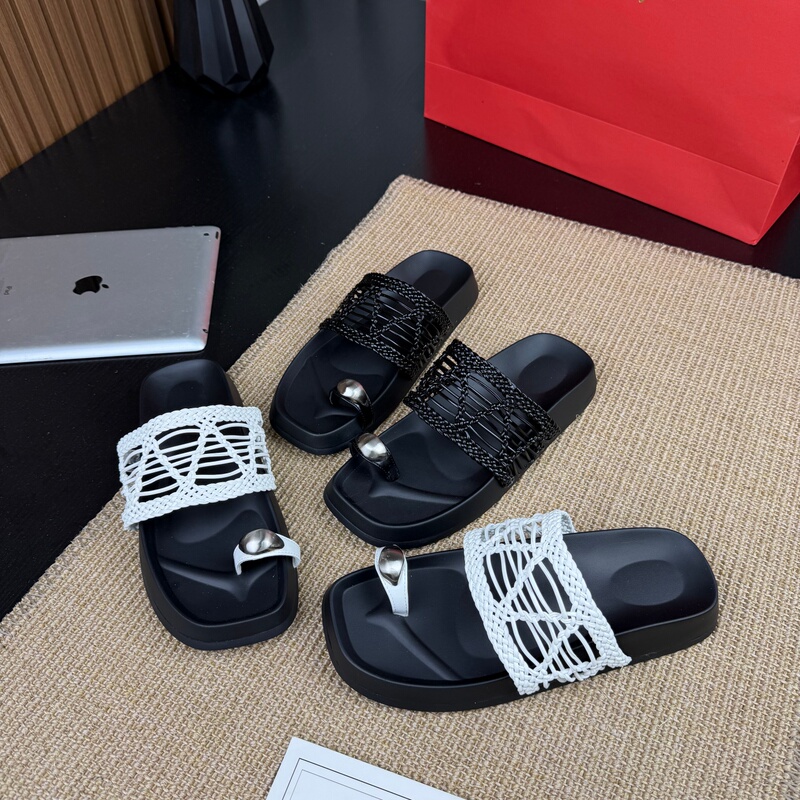 Aili Casual Woven Flip-Flops for Women, Summer Outdoor Flat Hollow-Out Slip-On Sandals, 2026 Super Trendy and Beautiful Shoes