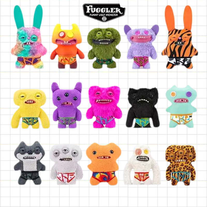 Authentic British Fuggler Teething Monster Funky Tooth Treasure Plush Toy Monster Funny Plush Trendy Doll