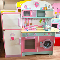 Girl cooking House childrens kitchen toy set wooden simulation kitchenware 2-3-6 years old baby birthday gift