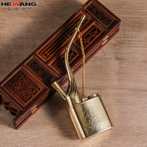 Латунный портативный мужской кальян, подарок на день рождения