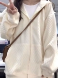 Сексуальная спортивная осенняя куртка с капюшоном, кардиган, оверсайз