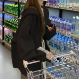 Брендовая спортивная осенняя куртка с капюшоном, кардиган, оверсайз, в корейском стиле, свободный крой