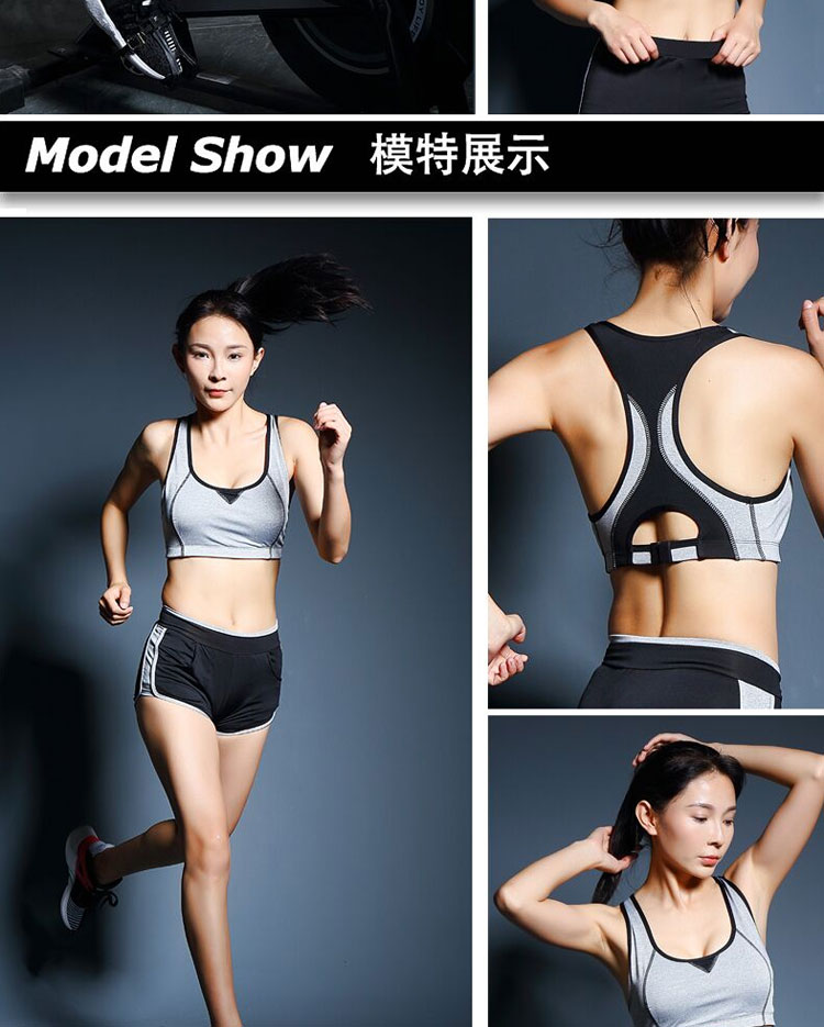 Áo ngực thể thao nữ chống sốc không có vòng thép chạy yoga tập thể dục thu thập sinh viên kích thước lớn nhanh chóng làm khô vest đồ lót áo bra tập yoga