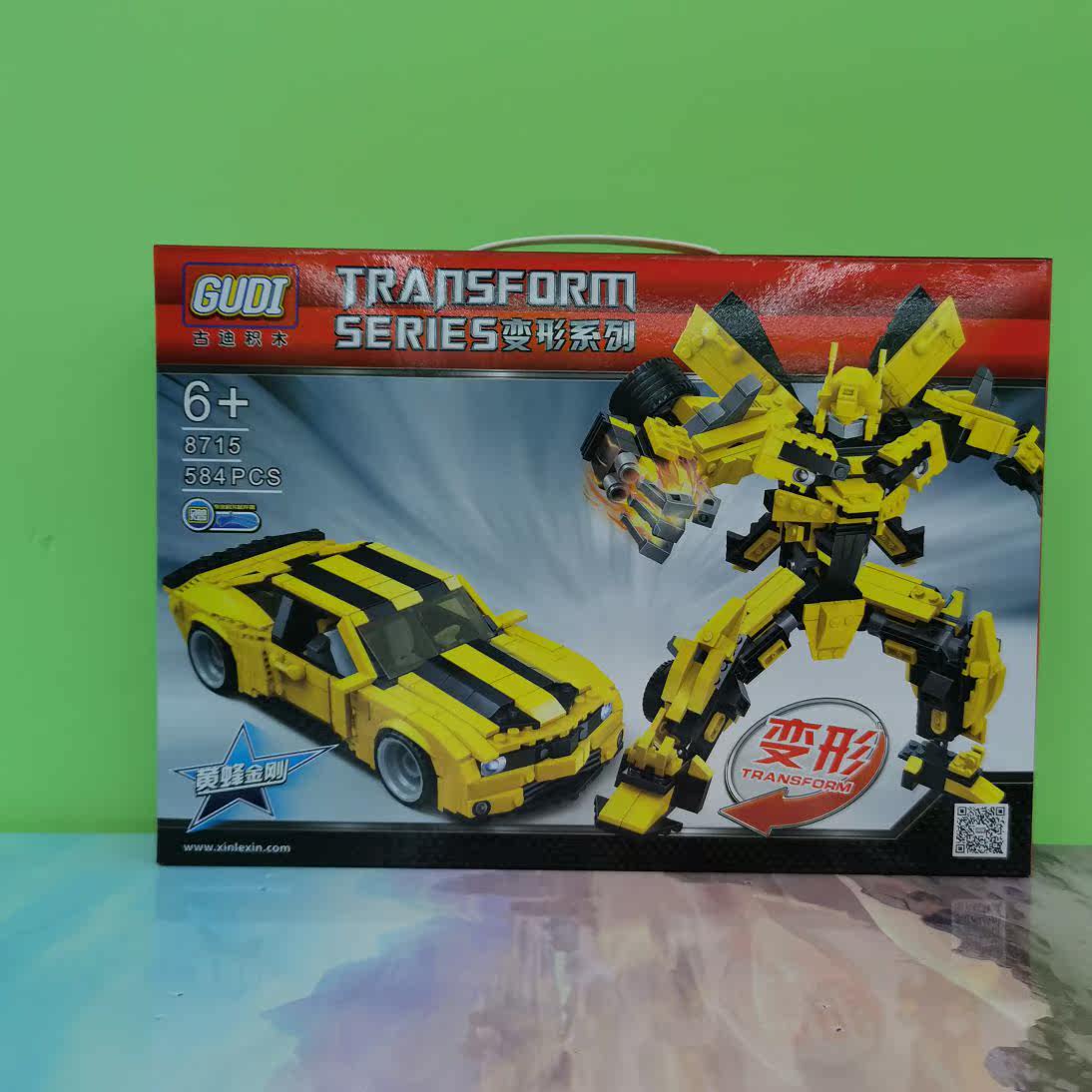 Goody 8715 Hornets diamond small grain building block model Children deformed diamond male machine A toy assembly puzzle