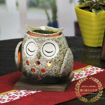 Japanese letdown tradition and wind owl closed eye pottery tea incense stove Incense Stove Tea Aisle Home Pendulum