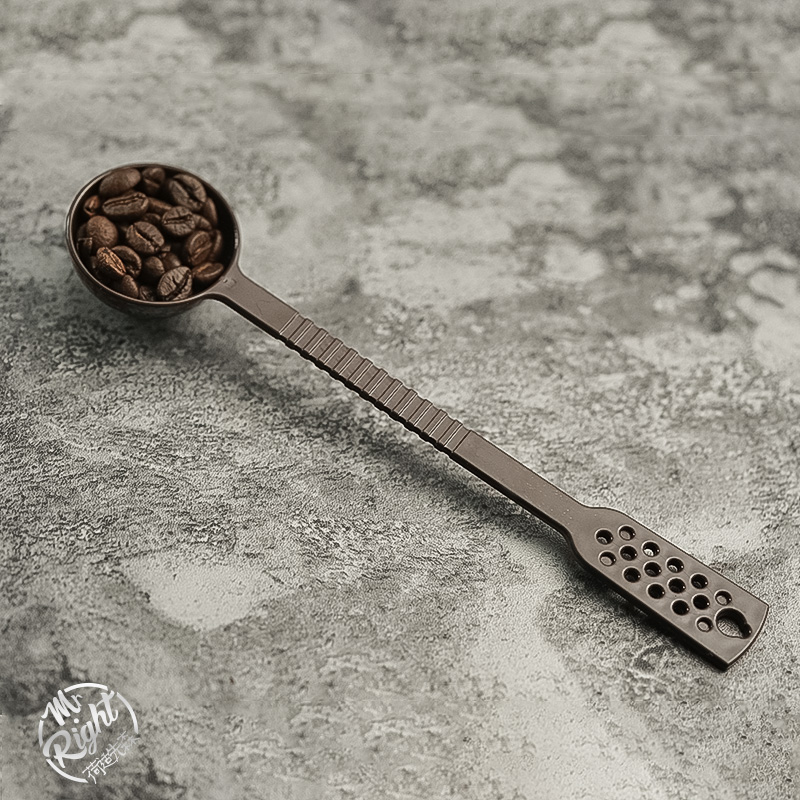 He Shi Xiansen long handle coffee bean measuring spoon creative cute milk tea coffee powder fruit powder long spoon pp material