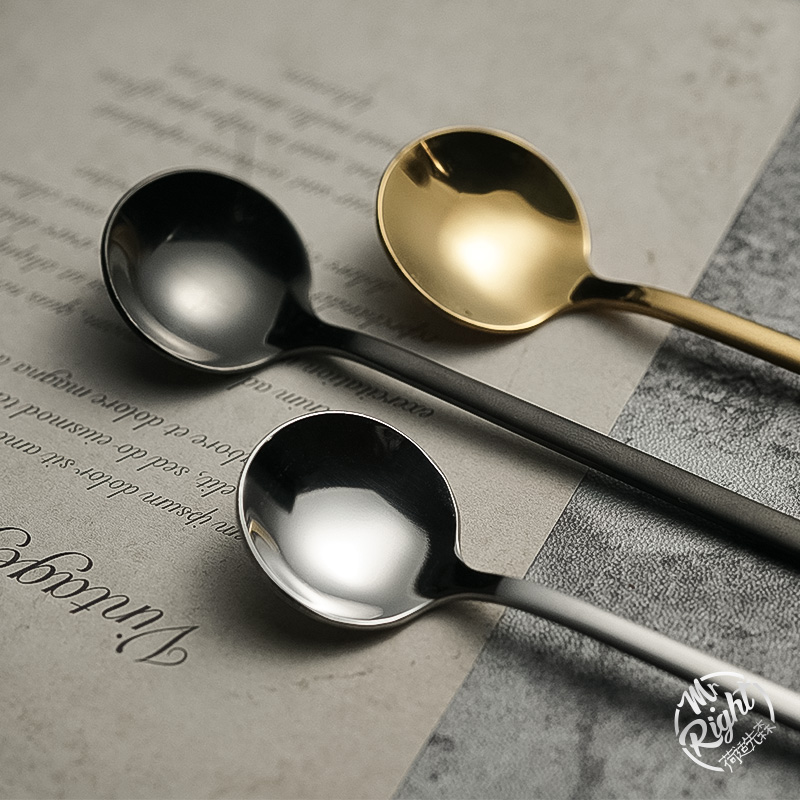 Lotus Sensen Stirling Rod Spoon Household Stainless Steel 304 long handle small spoon creative cute milk tea coffee