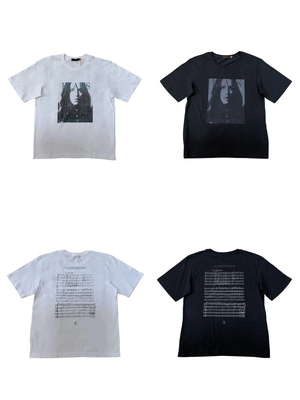(in Stock) Undercover 06Ss Black and White Portrait Musical Note Short-Sleeve Archive Item