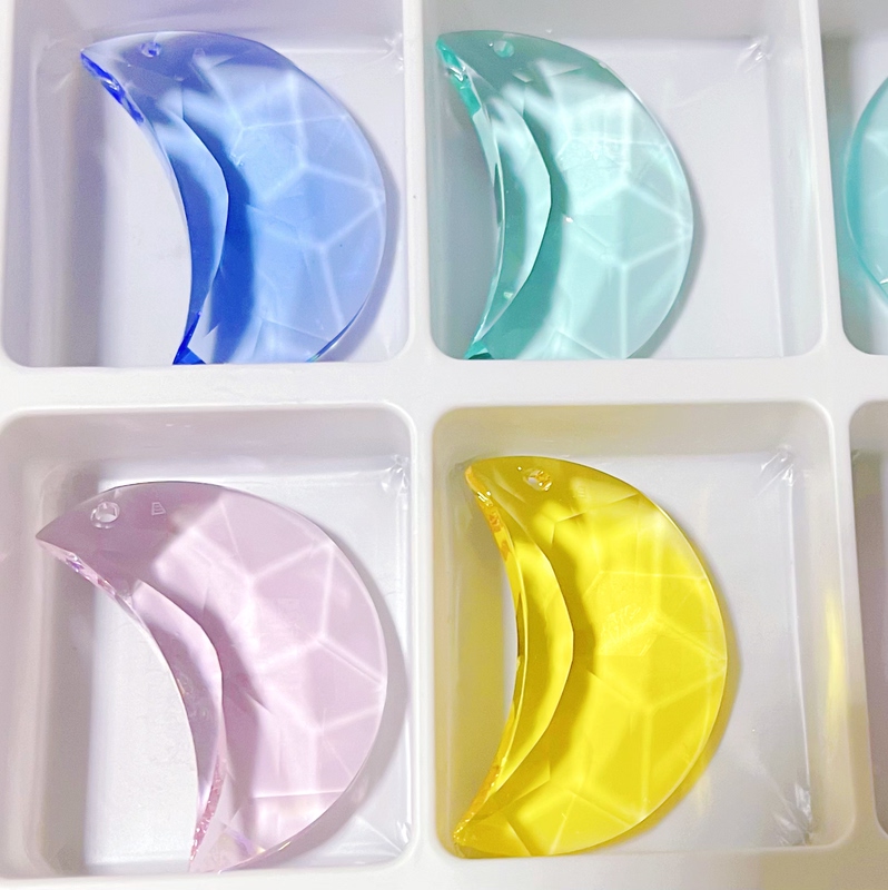 Swarovski Crystal 6722 Moon Pendant Hole 16Mm/20Mm/30Mm Austrian Imported Jewelry Accessories DIY Pendant