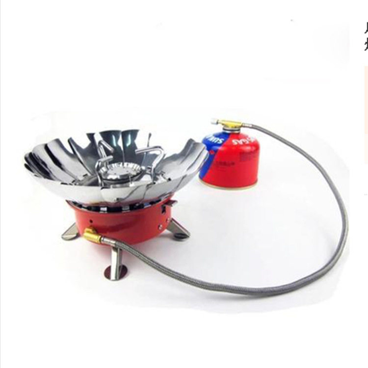 LT10 windproof lotus stove with tube split type outdoor stove camping flat gas tank stove