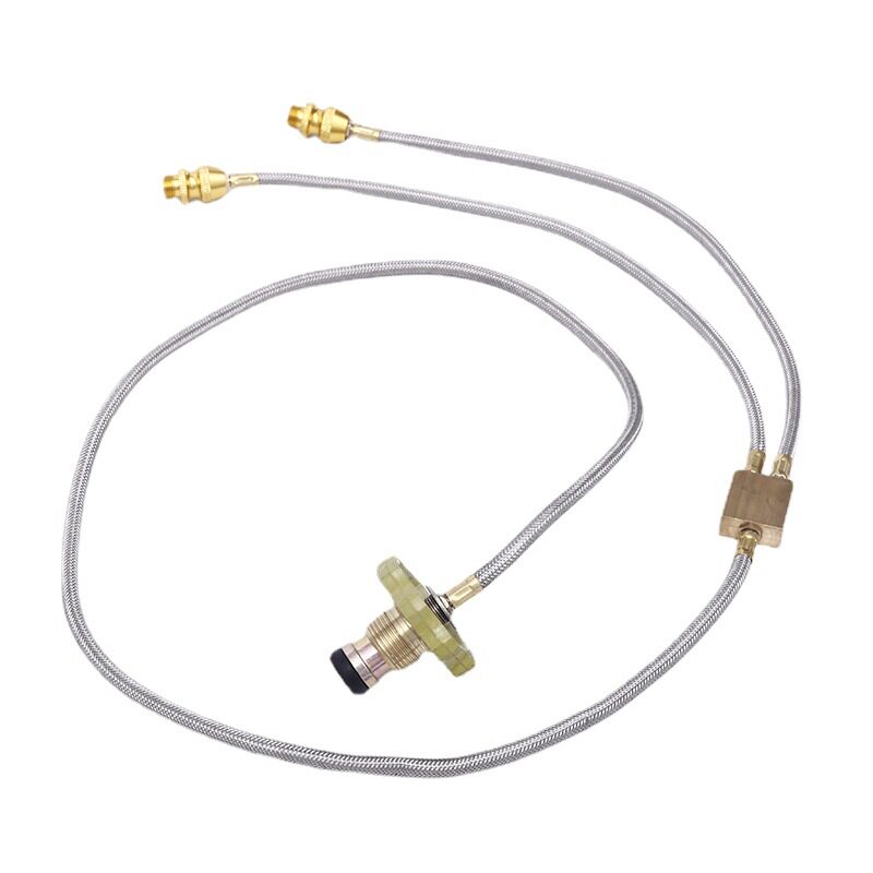 One-to-two gas tank transfer pipe Outdoor camping picnic stove converter accessories