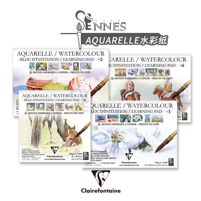 French CF Klefontein Water colour paper 300g 6 lines draft 6 sheets of paper Single Ben-Taobao