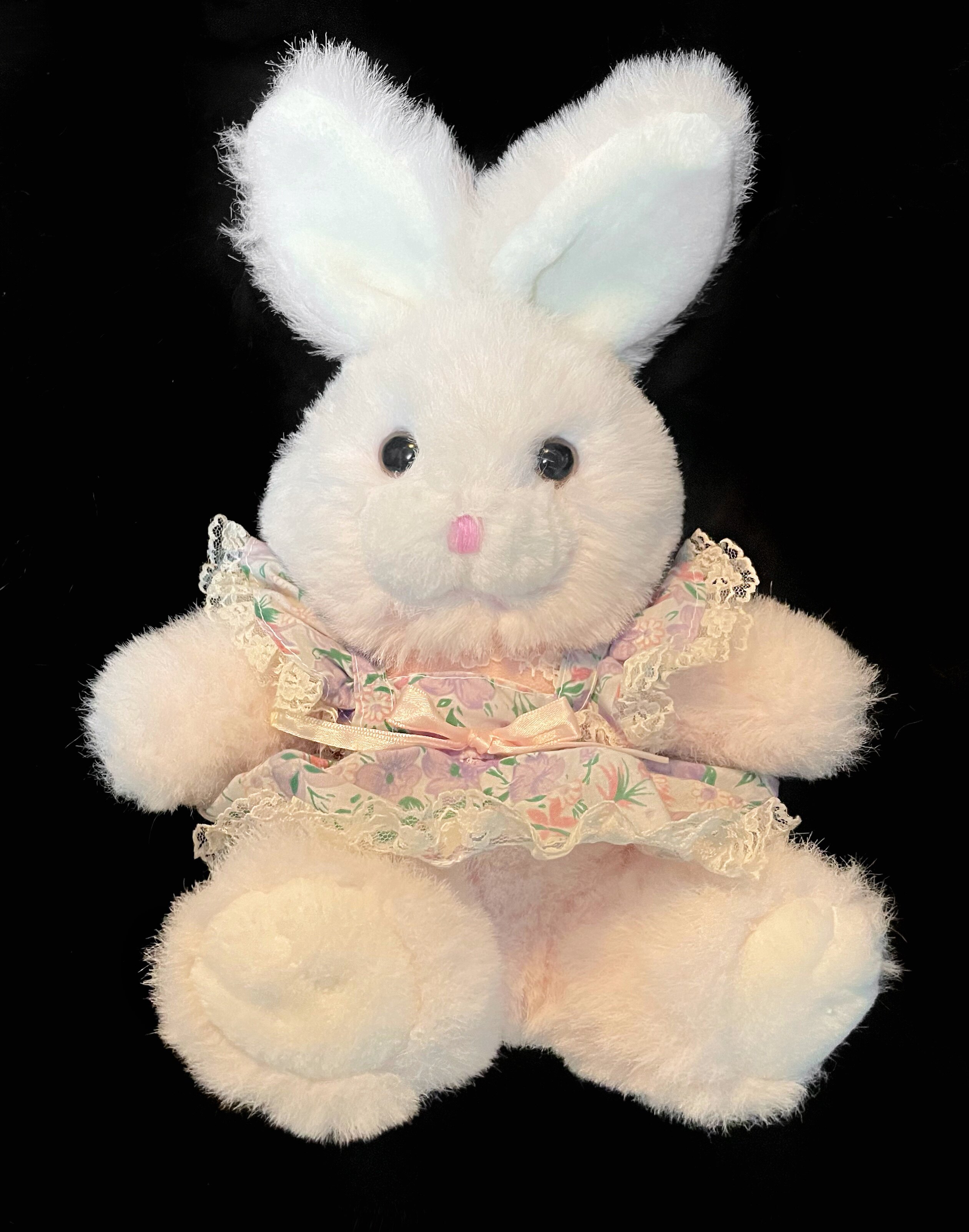 (Sold) 80s retro old material Showa rabbit plush toy doll doll orphan childhood childhood