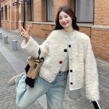 Women's clothing/ladies' boutique short jacket korean style loose type other imitation lamb wool other materials women's d913 Women's clothing/ladies' boutique short jacket korean style loose type other imitation lamb wool other materials women's d913